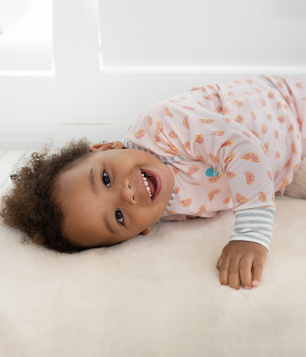 Kids Pyjama Set Long Sleeve Cotton Pink Sliced
