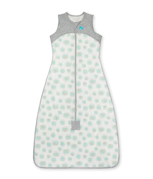 Sleep Bag 0.2 TOG Organic Cotton White Fishbowl