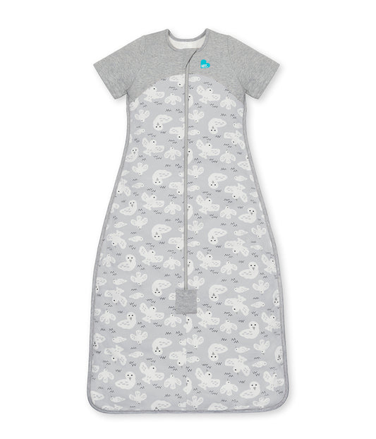 Sleep Bag Short Sleeve 1.0 TOG Organic Cotton Grey Doves