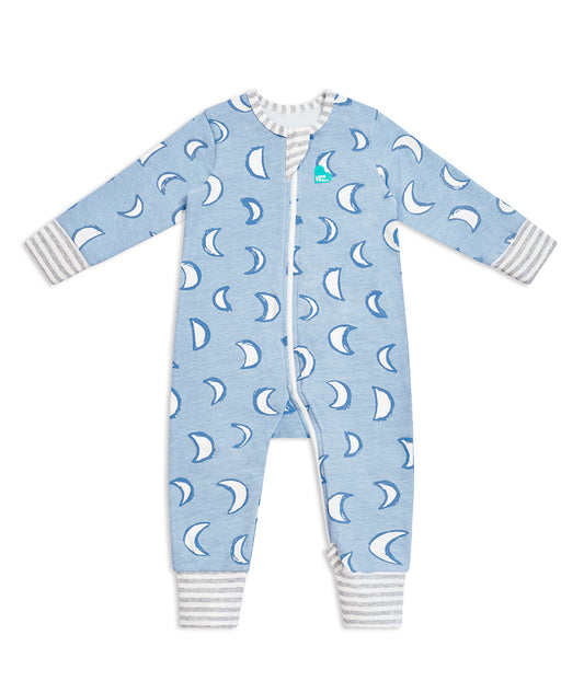 Footless Romper Cotton Blue Eclipse