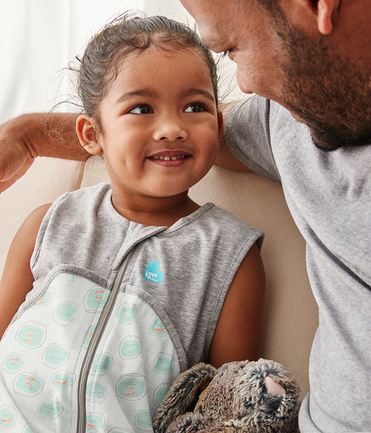 Sleep Bag 0.2 TOG Organic Cotton White Fishbowl