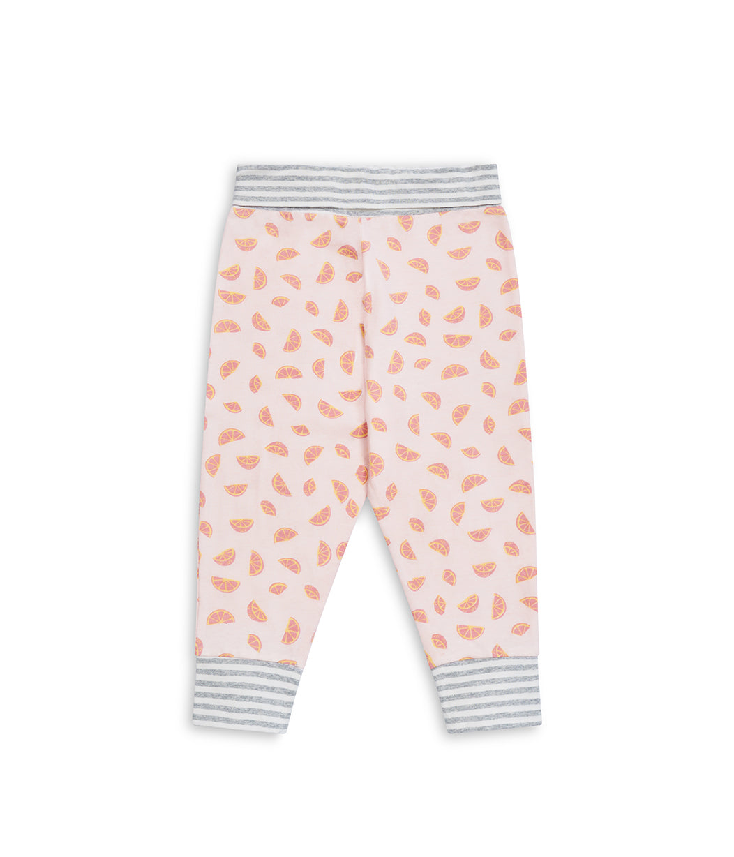 Kids Pyjama Set Long Sleeve Cotton Pink Sliced