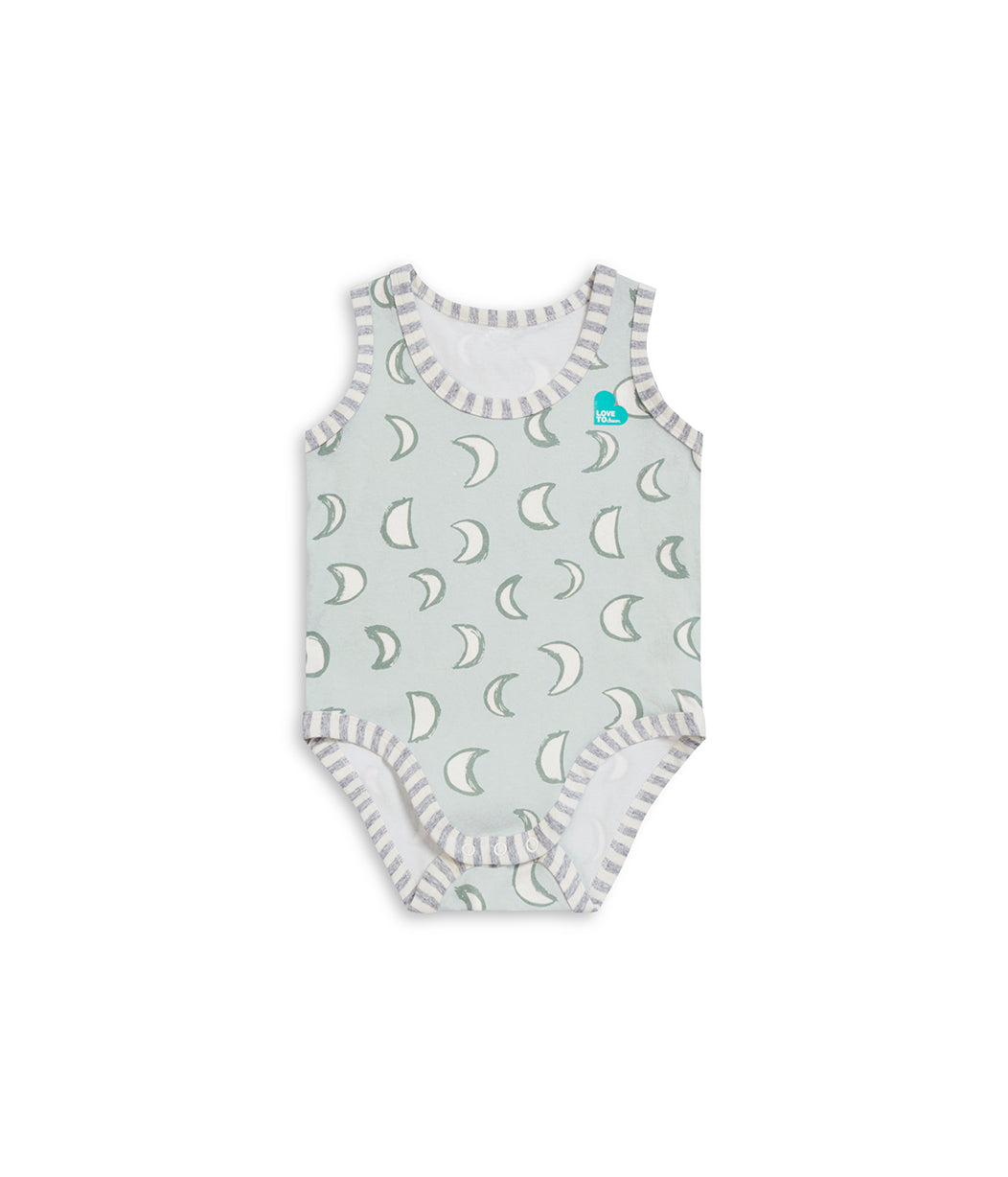 Bodysuit Sleeveless Cotton Green Eclipse