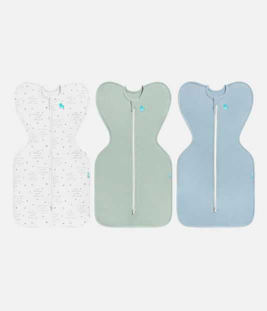 Swaddle Up Starter Bundle | 0.2 TOG | White You Are My | Olive | Soft Blue