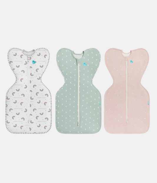 Swaddle Up Starter Bundle | 1.0 TOG | White Rainbow Dream | Olive Moon | Powder Pink Twinkle