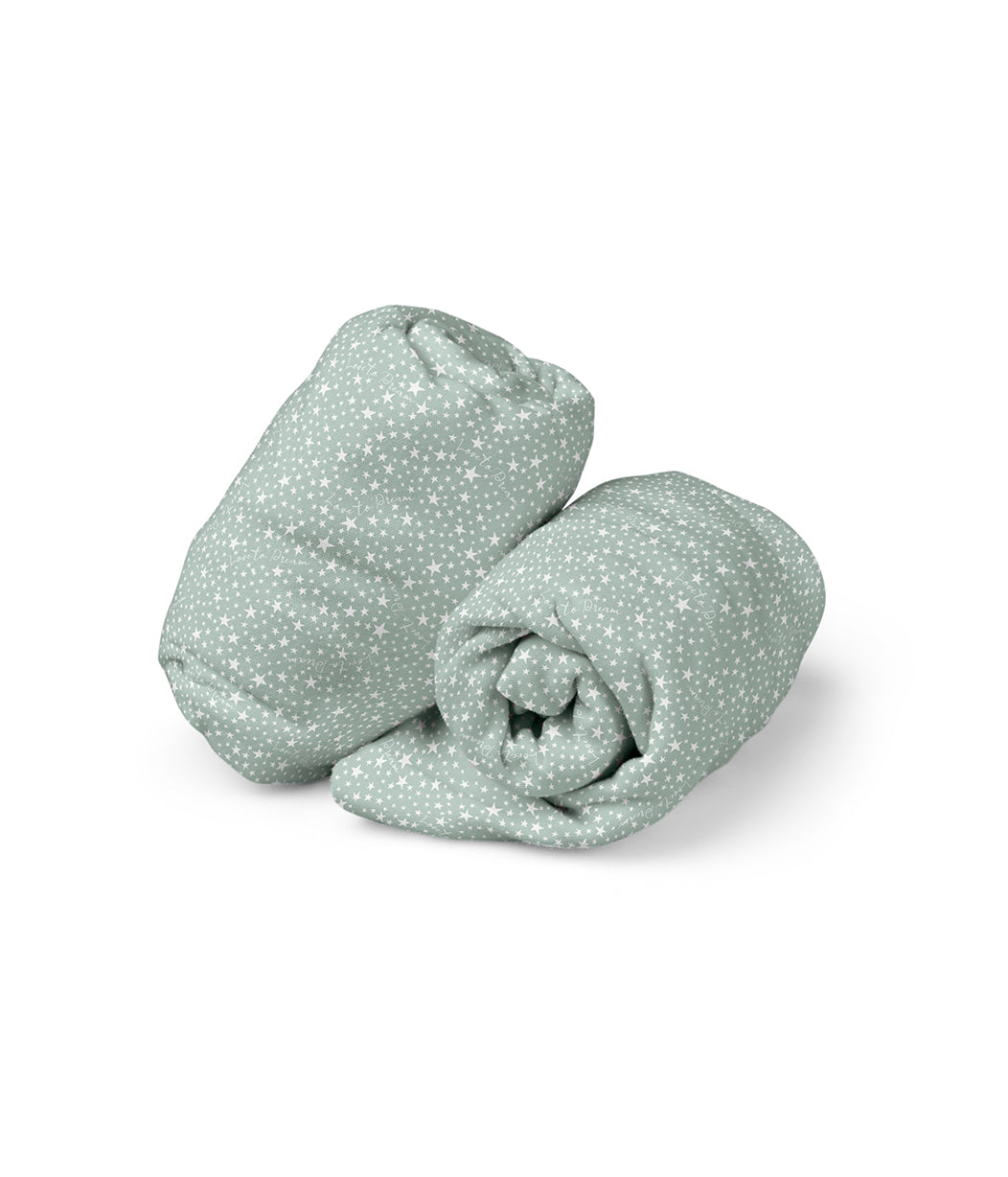Fitted Cot/Crib Sheet Twin Pack Cotton Green