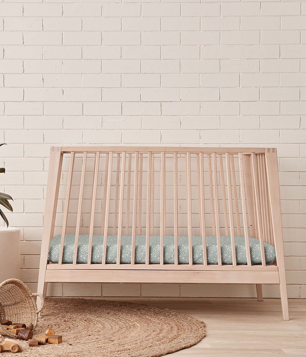 Fitted Cot/Crib Sheet Twin Pack Cotton Green
