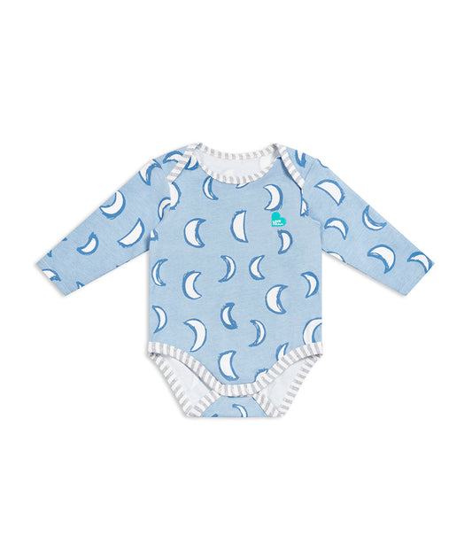 Bodysuit Long Sleeve Cotton Blue Eclipse