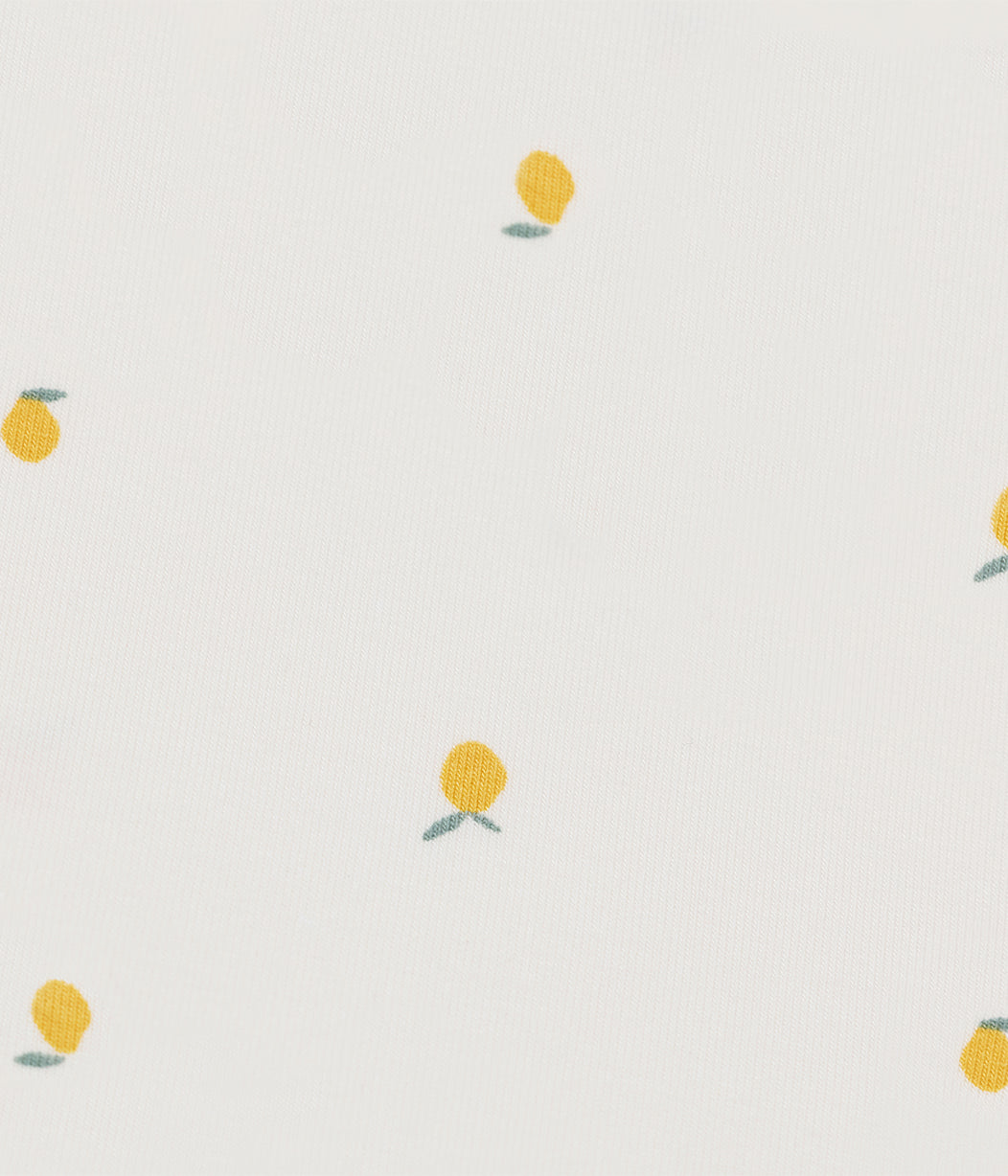 Bodysuit Short Sleeve Viscose from Bamboo Cream Lemons