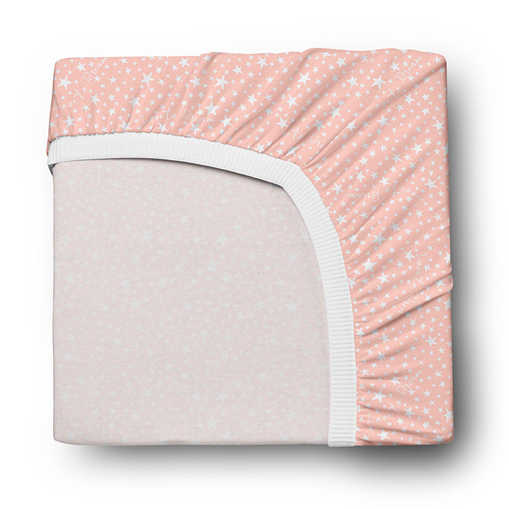 Fitted Cot/Crib Sheet Twin Pack Cotton Pink