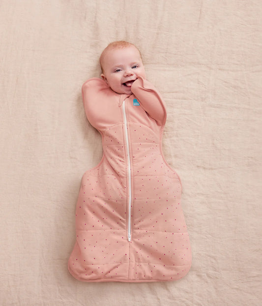 Swaddle Up & Romper Bundle | 2.5 TOG | Rose Pebbles | Cream Sleep Pandas