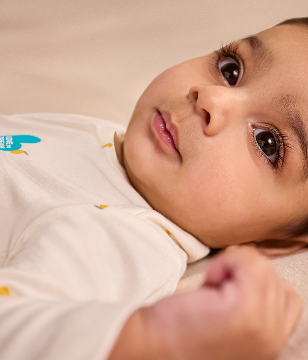 Bodysuit Long Sleeve Viscose from Bamboo Cream Lemons