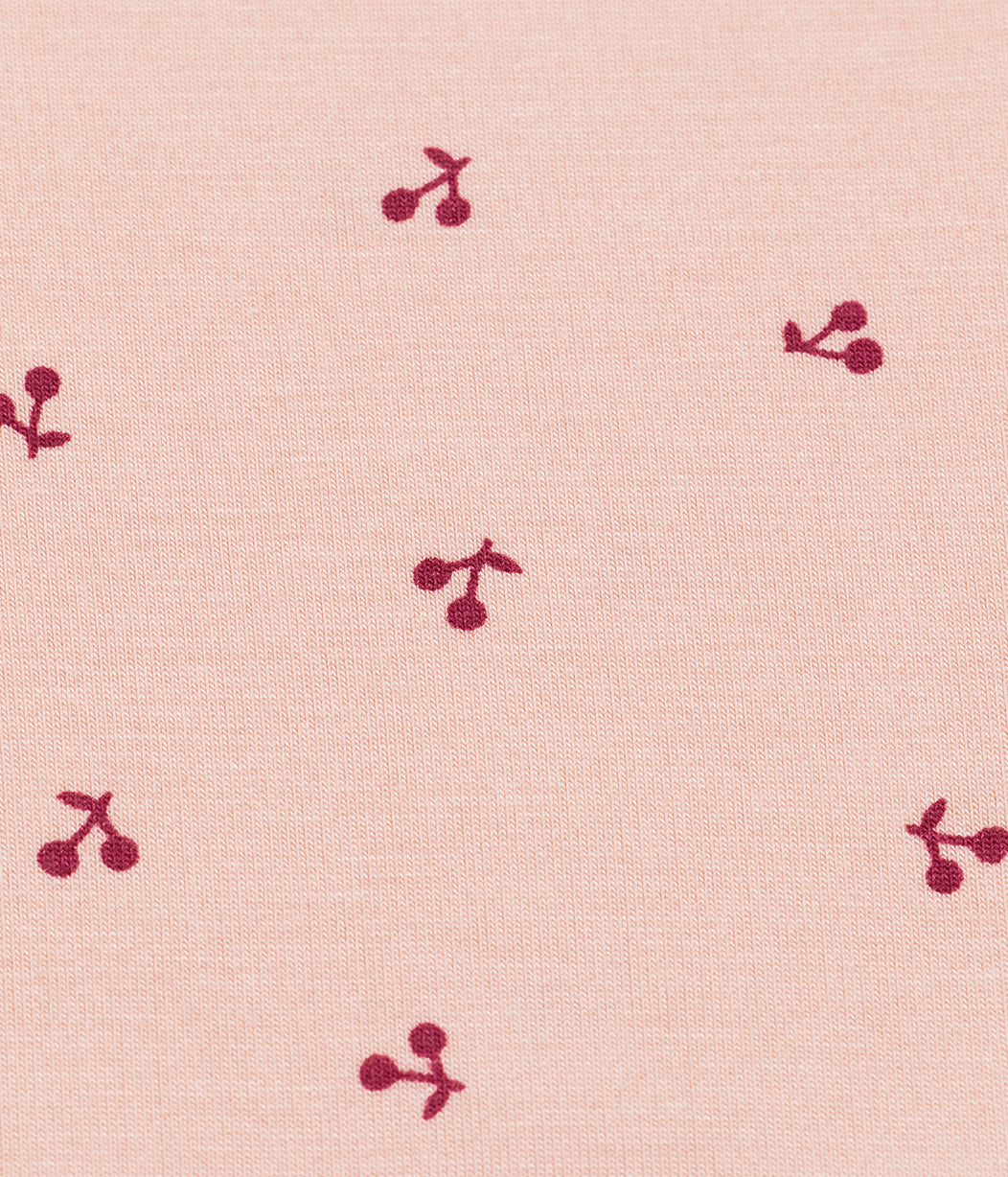 Kids Pyjama Set Long Sleeve Viscose from Bamboo Blush Cherries