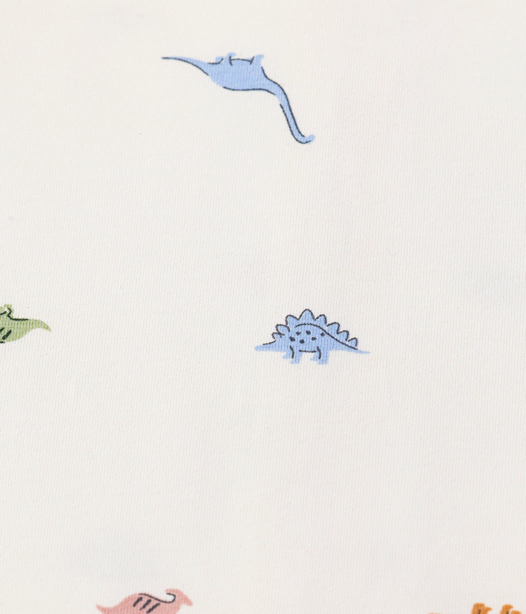 Kids Pyjama Set Long Sleeve Viscose from Bamboo Cream Dino Snore