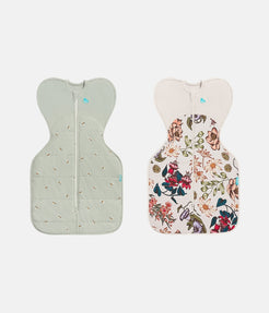 Swaddle Up Starter Bundle | 2.5 TOG | Olive Bees | Cream Wandering Folk
