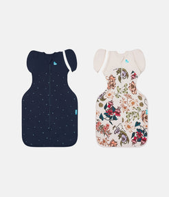 Transitioning 2 Piece Bundle | 1.5 | 2.5 TOG | Navy Twinkle Embroidery | Cream Wandering Folk