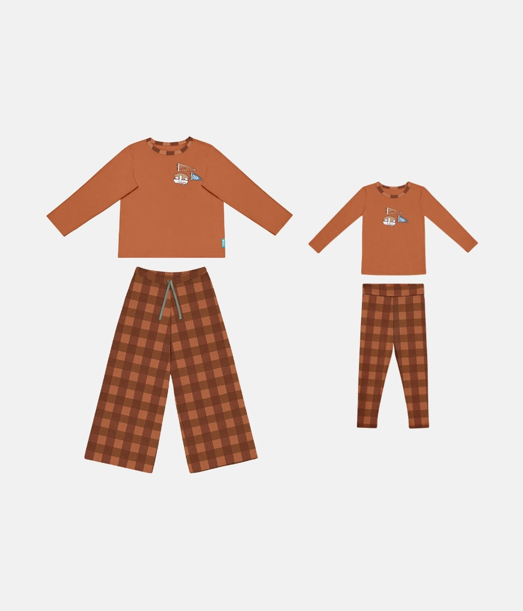 Family Matching Pyjama Bundle | Chocolate Wandering Folk