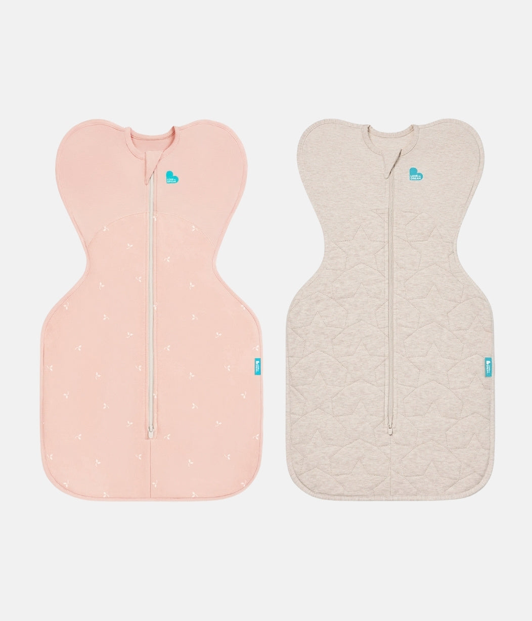 Swaddle Up Starter Bundle | 1.5 | 2.5 TOG | Blush Twigs | Oatmeal Starturn Quilted