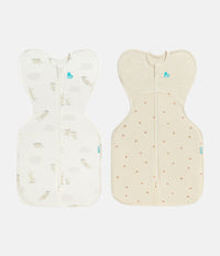 Swaddle Up Starter Bundle | 1.0 | 1.5 TOG | White Cloud Bunnies | Oatmeal Twigs