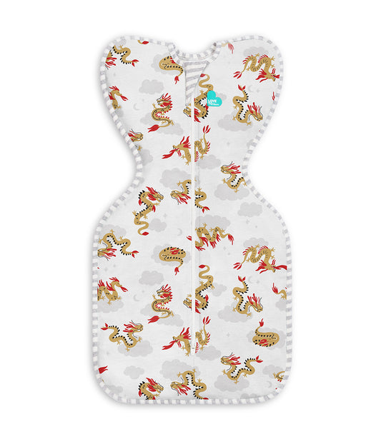 Swaddle Up™ 1.0 TOG Cotton White Dragon