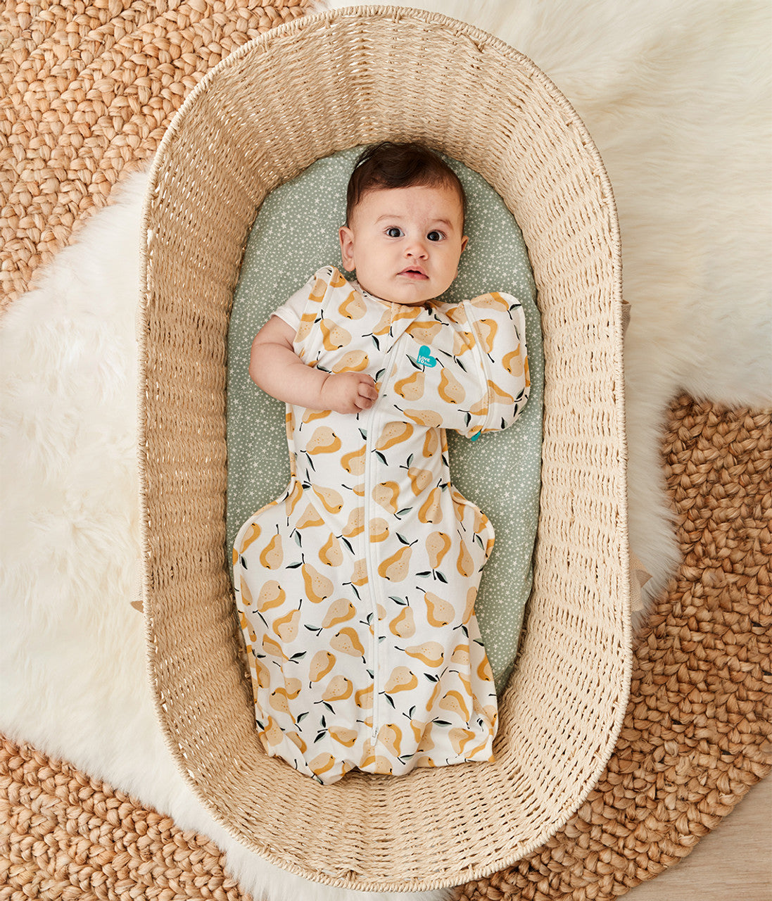 Swaddle Up™ Transition Bag Original Moderate Pear Print Ochre