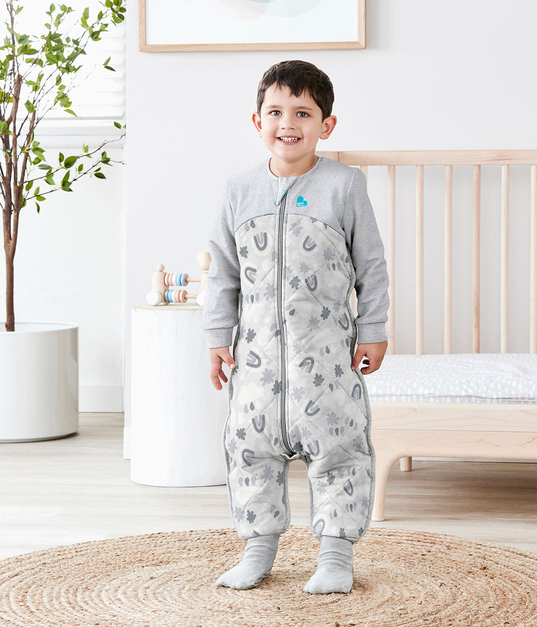 Sleep Suit Organic/Merino Warm Grey Clouds