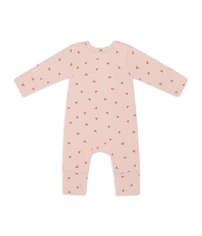 Swaddle Up & Romper Bundle | 1.0 TOG | Bamboo | Maroon | Blush Cherries