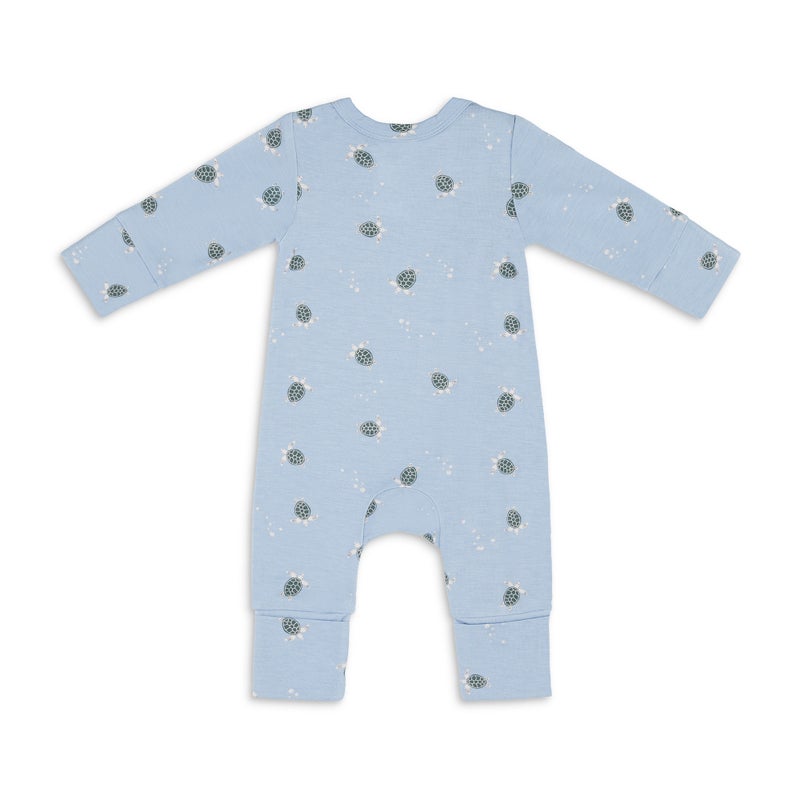 Swaddle Up & Romper Bundle | 2.5 TOG | Storm Blue Pebbles | Blue Turtally