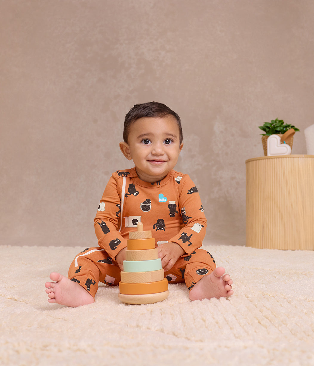 Babygrow Viscose from Bamboo Hazel Black Cat Moods