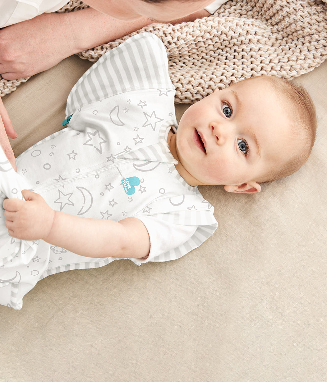 Swaddle Up™ Transition Bag Moderate (20-24°C) Cream Stars & Moon Viscose from Bamboo Jersey