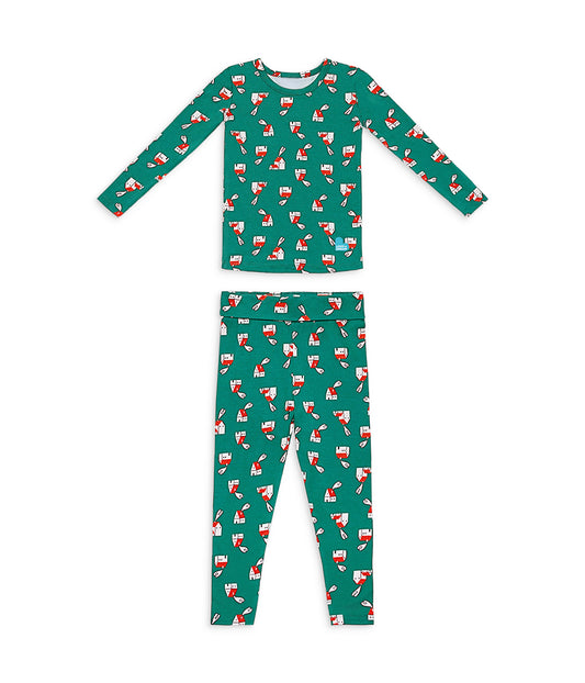 Kids Pyjama Set Long Sleeve Viscose from Bamboo Green Home Sweet Home
