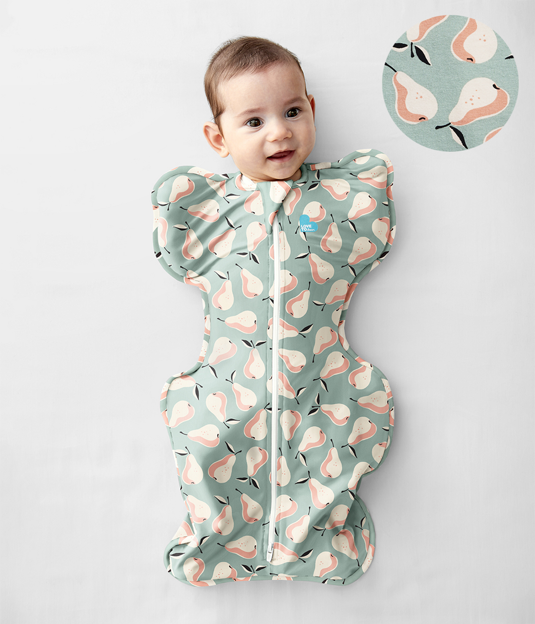 Swaddle Up™ Original Moderate Pear Print Olive