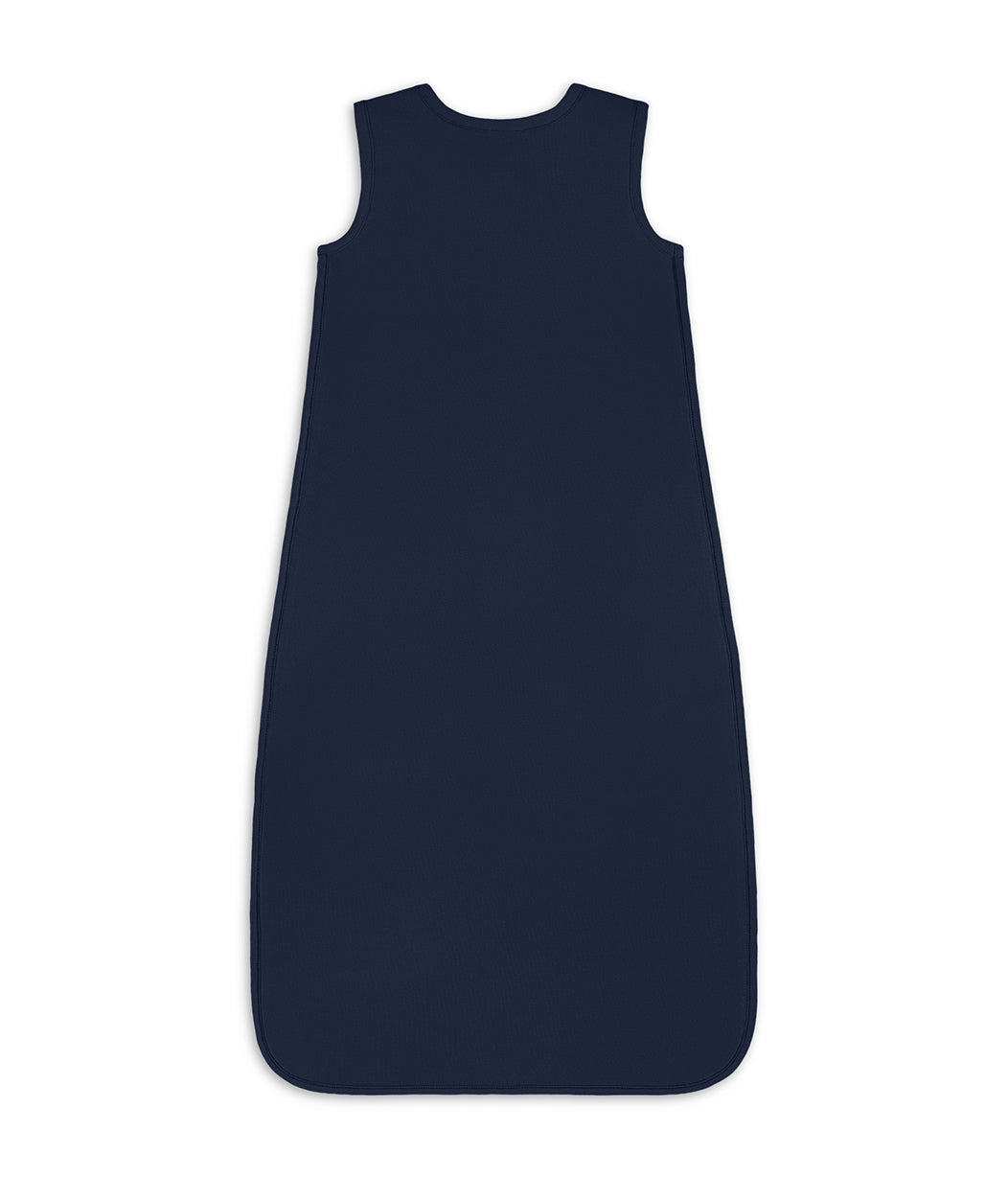 Sleep Bag Sleeveless 1.5 TOG Cotton Fleece Navy Twinkle Embroidery
