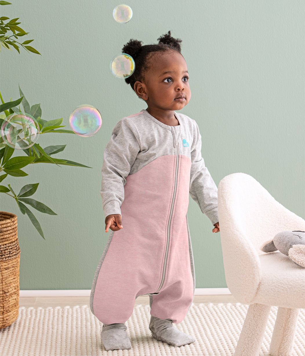 Sleep Suit Long Sleeve Mild Organic Stardust Pink