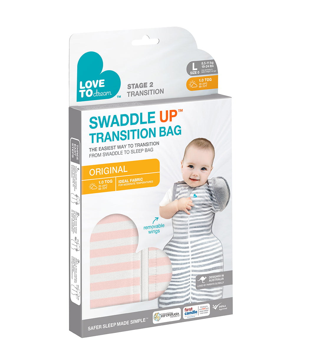 Swaddle Up™ Transition Bag Moderate (20-24°C) Dusty Pink Cotton