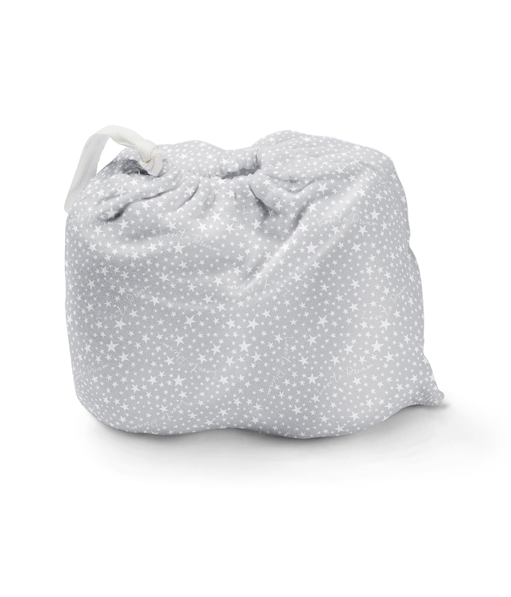 Fitted Bassinet/Basket Sheet Twin Pack Grey Cotton