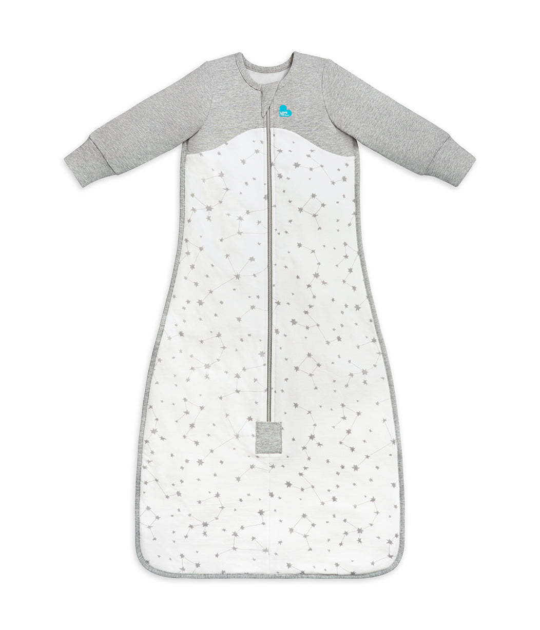 Sleep Bag Long Sleeve Mild (18-24°C) White Stellar Organic Cotton Fleece