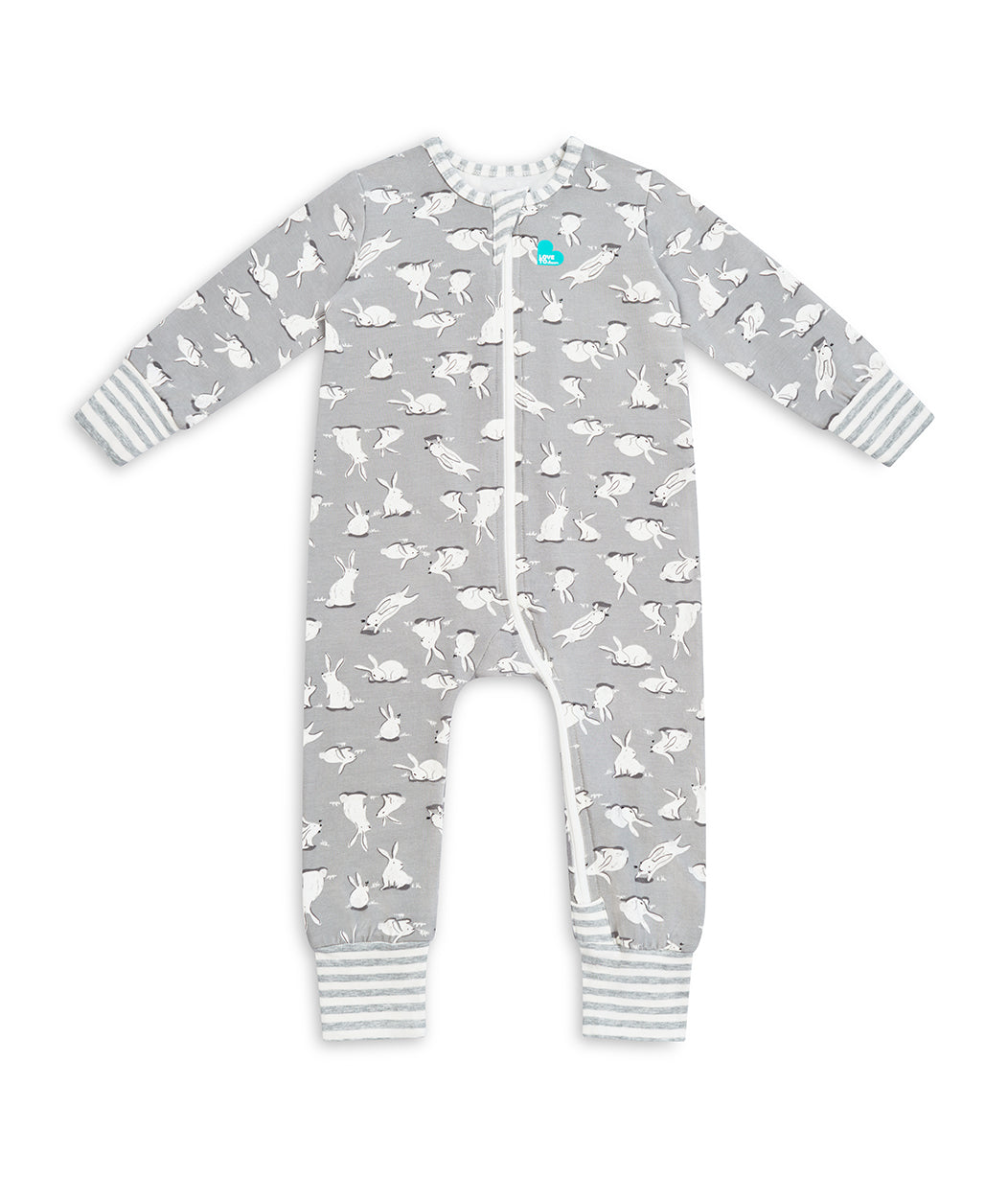 Footless Romper Cottontail Grey