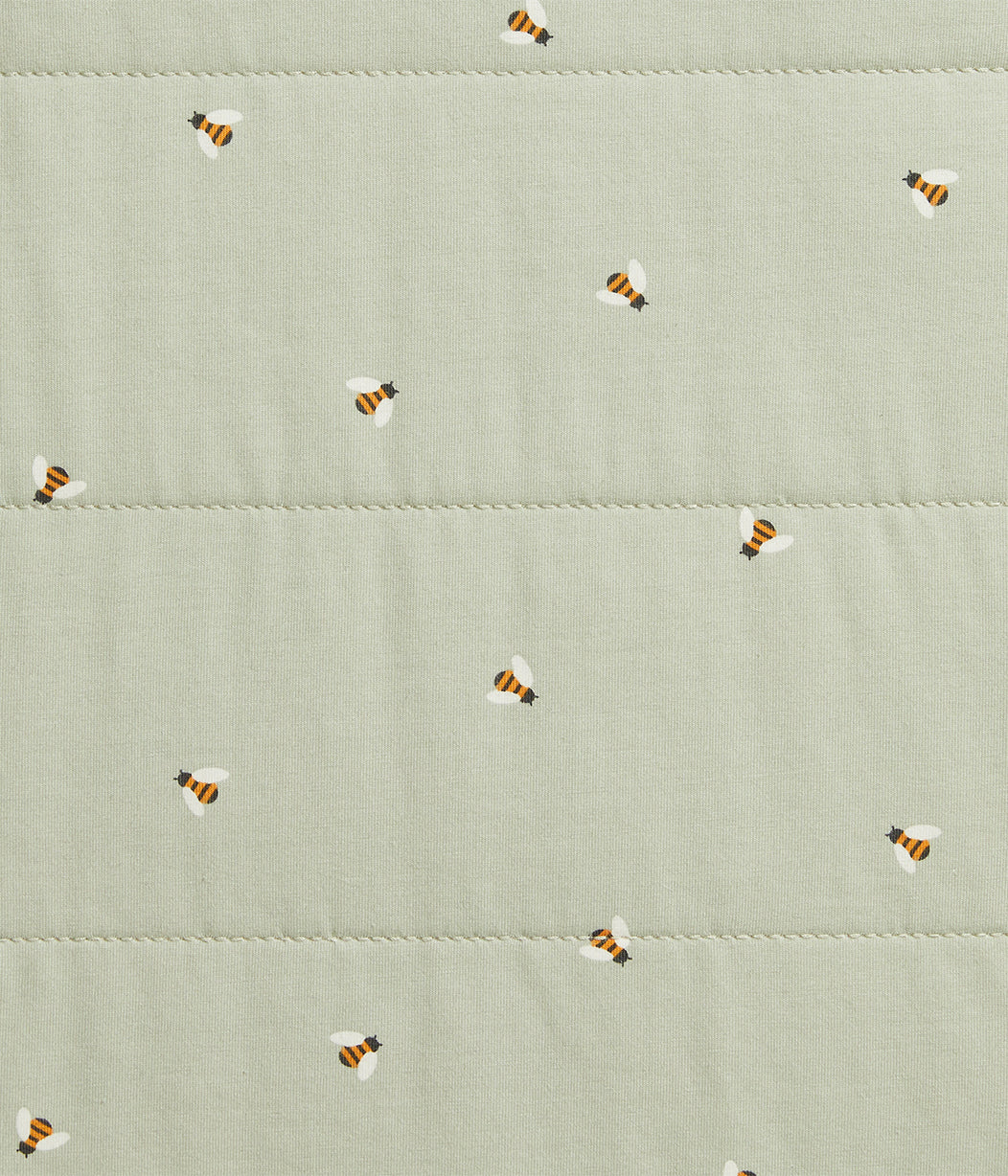 Sleep Bag Sleeveless 2.5 TOG Cotton Olive Bees