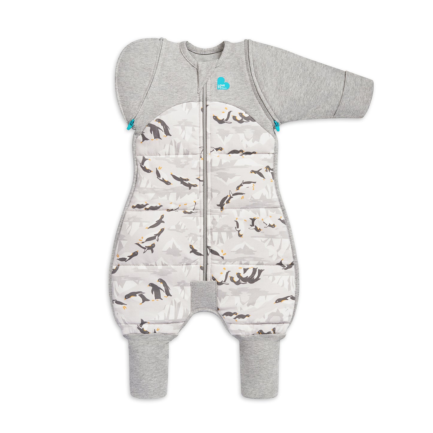 Swaddle Up™ Transition Suit Cold (14-16°C) Grey Penguin Parade Quilted Cotton