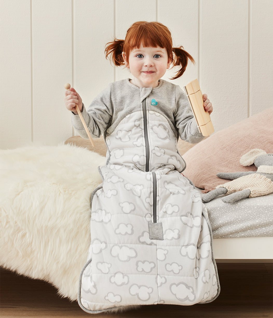 Sleep Bag Cool (16-20°C) Grey Daydream Quilted Cotton