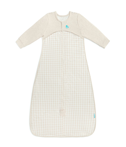 Sleep Bag Long Sleeve 1.0 TOG Cotton Tan Houndstooth