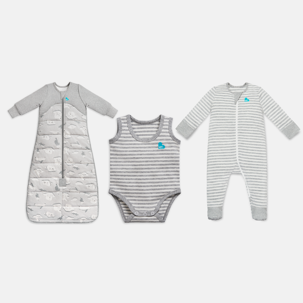 Swaddle Up™ Starter Pack Moderate (20-24°C) Grey Cotton