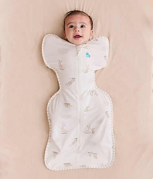 Swaddle Up™ 1.0 TOG Cotton White Cloud Bunnies