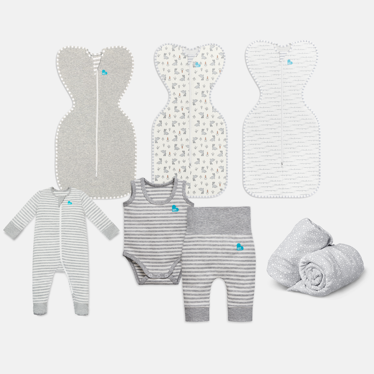 Swaddle Up™ Starter Pack Moderate (20-24°C) Grey Cotton