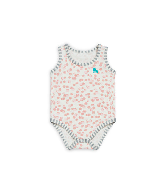 Bodysuit Sleeveless Cotton Pink Bubbles