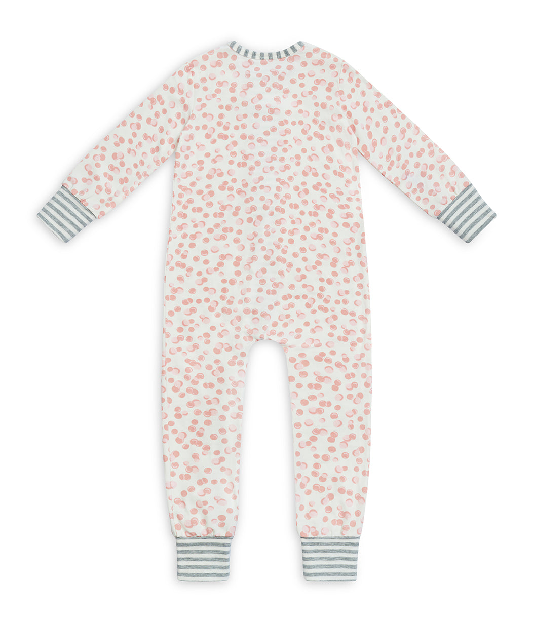 Footless Romper Bubbles Pink