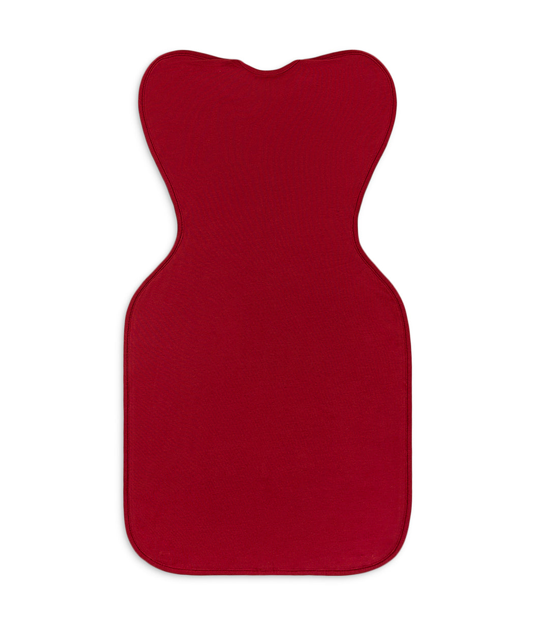 Swaddle Up™ 1.5 TOG Cotton Fleece Maroon Hearts Embroidery