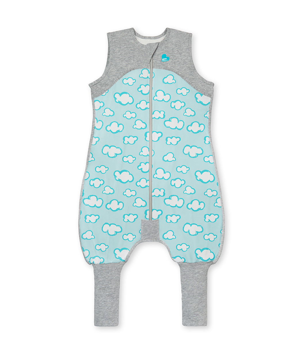 Sleep Suit Warm (24-27°C) Turquoise Clouds Organic Cotton