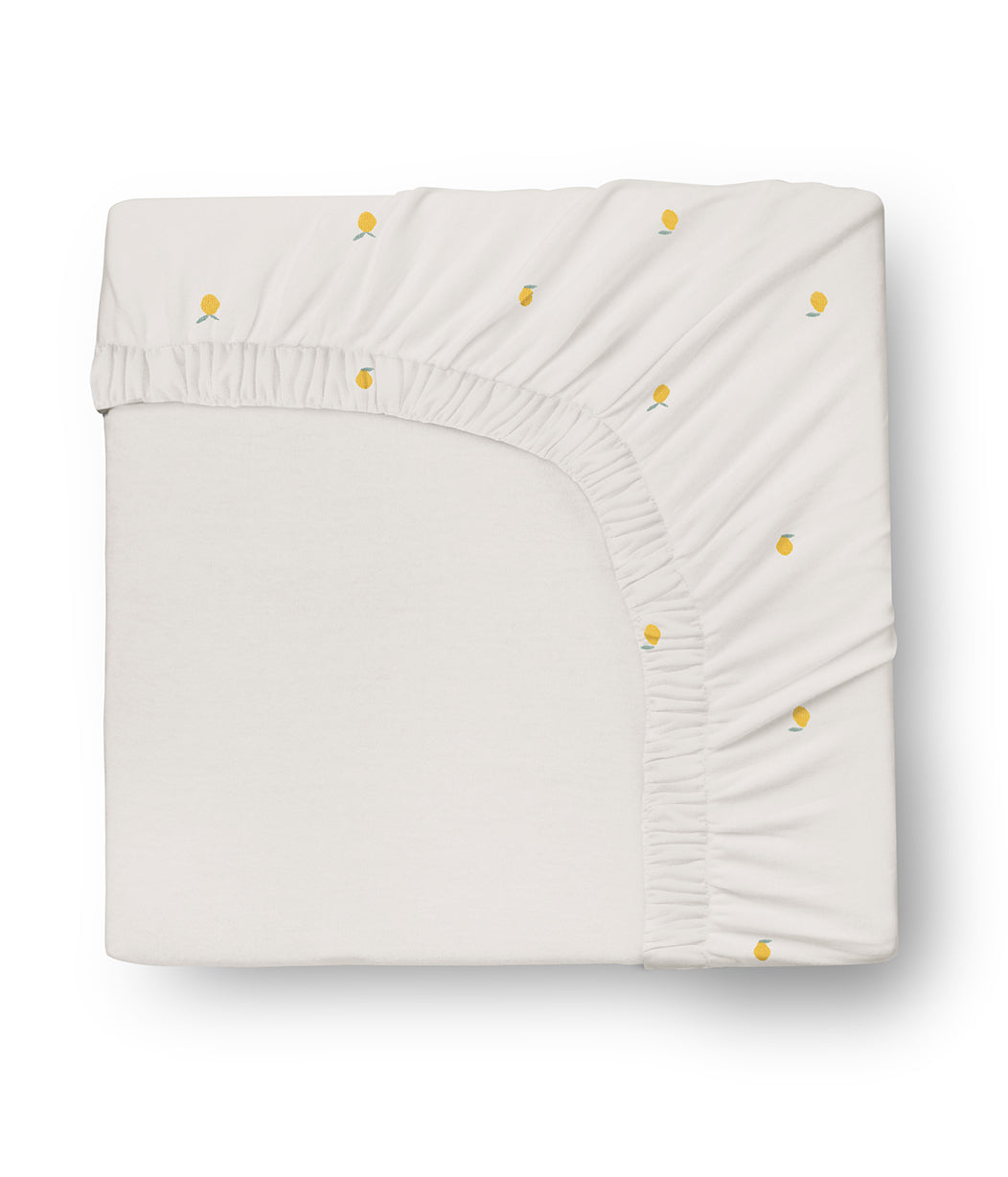 HushDry™ 2-in-1 Waterproof Fitted Double Sheet Viscose from Bamboo Cream Lemons
